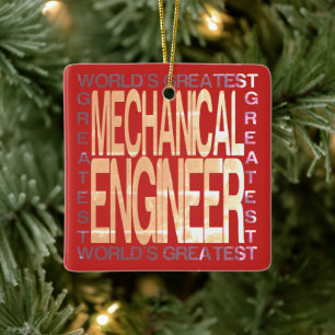 Worlds Greatest Mechanical Engineer Ceramic Ornament