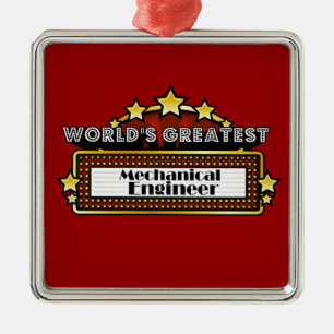 World's Greatest Mechanical Engineer Metal Tree Decoration
