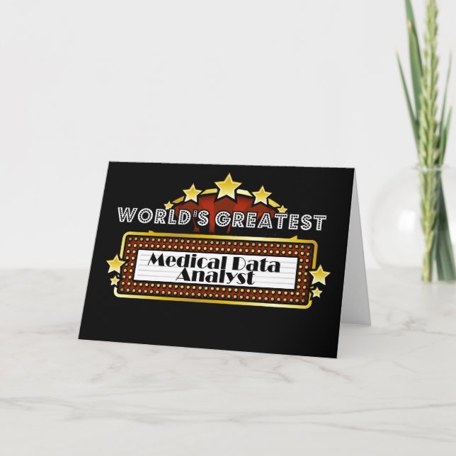 World's Greatest Medical Data Analyst Card (Front)