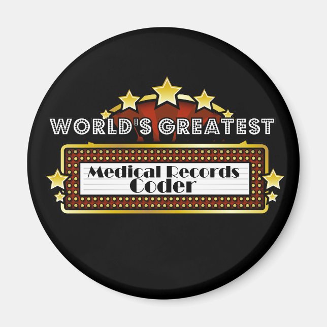 World's Greatest Medical Records Coder Magnet (Front)