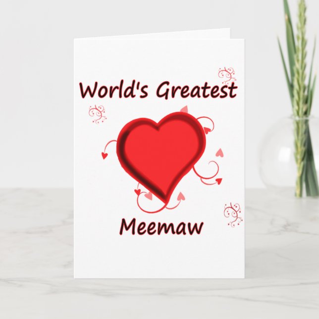 World's Greatest meemaw Card (Front)