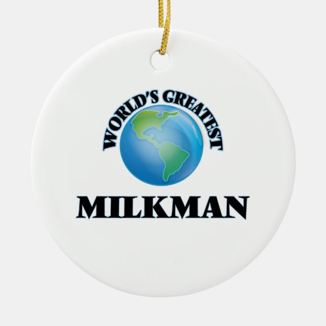 World's Greatest Milkman Ceramic Tree Decoration (Front)