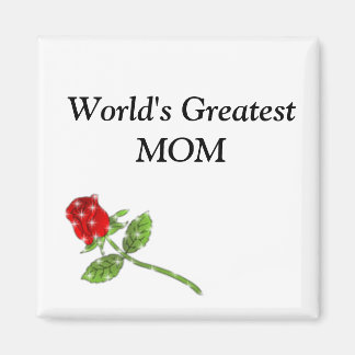 World's Greatest MOM rose Magnet