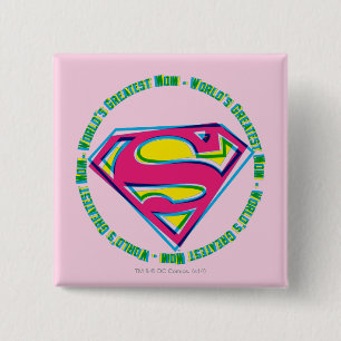 World's Greatest Mum 15 Cm Square Badge