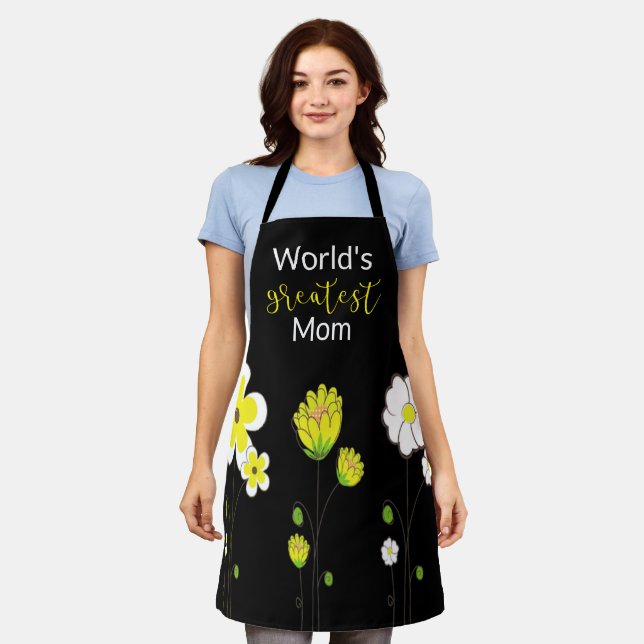 World's Greatest Mum All-Over Print Apron (Worn)