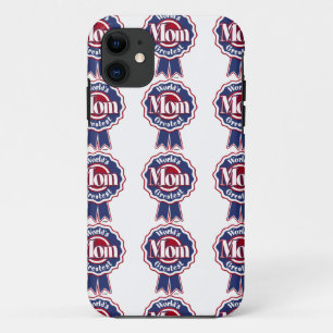 Worlds Greatest Mum Blue Ribbon iPhone 11 Case
