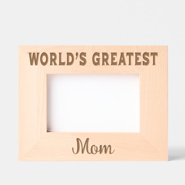 World's Greatest Mum Etched Frames (Front)