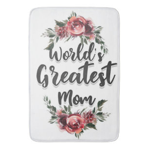 World's Greatest Mum   Gift For Mum Bath Mat