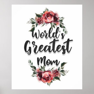 World's Greatest Mum   Gift For Mum Poster