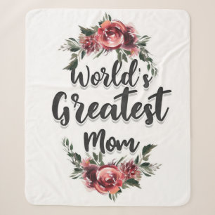 World's Greatest Mum Gift For Mum Sherpa Blanket
