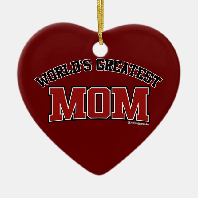 World's Greatest Mum Heart Ornament (Front)