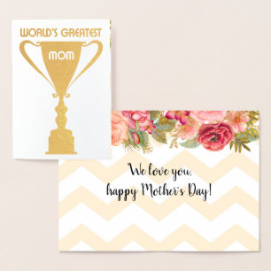 World's Greatest Mum!   Mother's Day Foil Card