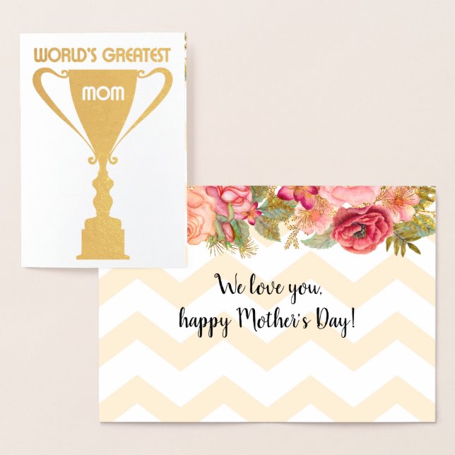 World's Greatest Mum! | Mother's Day Foil Card (Display)