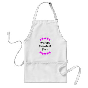 World's Greatest Mum (pink stars) Standard Apron
