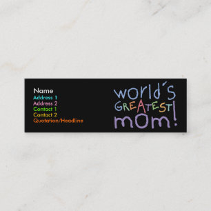 World's Greatest Mum Skinny Profile Cards