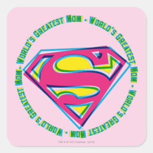 World's Greatest Mum Square Sticker