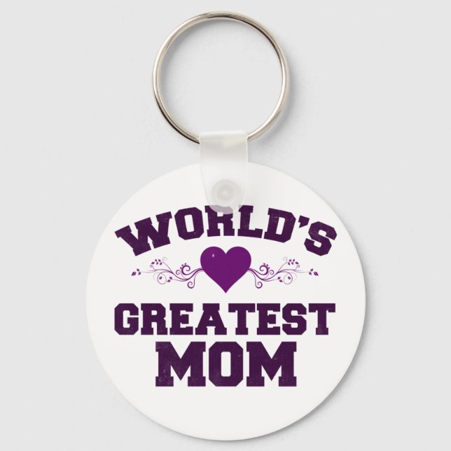 World's greatest mum T-Shirt Key Ring (Front)