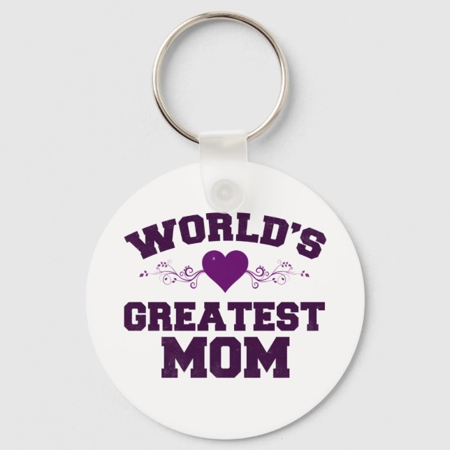 World's greatest mum T-Shirt Key Ring (Front)