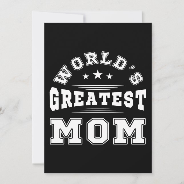 World's Greatest Mum Typography Mother's Day Gift  Invitation (Front)