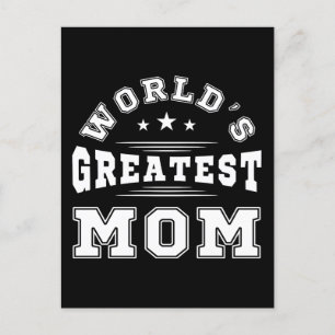 World's Greatest Mum Typography Mother's Day Gift  Postcard