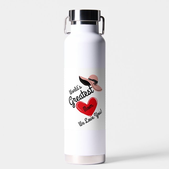 World's Greatest Mum Water Bottle (Front)