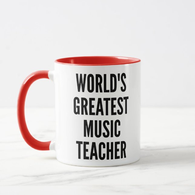 Worlds Greatest Music Teacher Mug (Left)