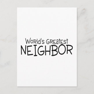 Worlds Greatest Neighbour Postcard