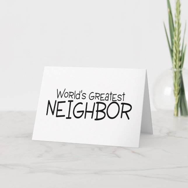 Worlds Greatest Neighbour Thank You Card (Front)