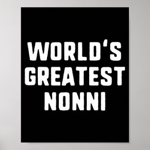 World's greatest nonni funny family poster