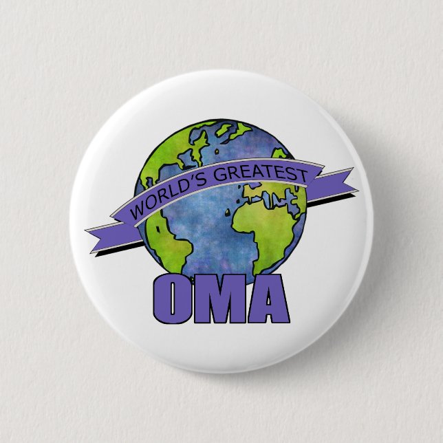 World's Greatest Oma 6 Cm Round Badge (Front)