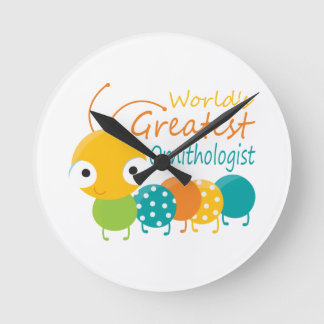 World's Greatest Ornithologist Round Clock