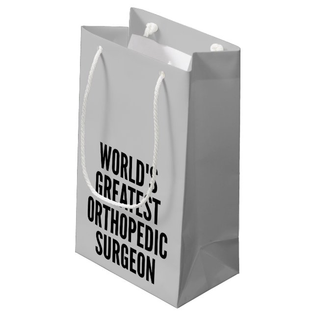 Worlds Greatest Orthopaedic Surgeon Small Gift Bag (Back Angled)