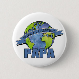 World's Greatest Papa 6 Cm Round Badge