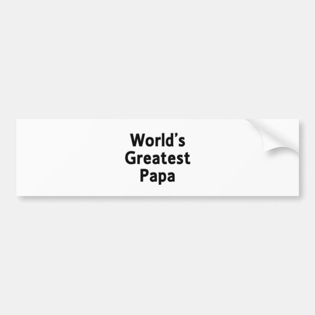  World's Greatest Papa Bumper Sticker (Front)