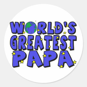 World's Greatest Papa Classic Round Sticker