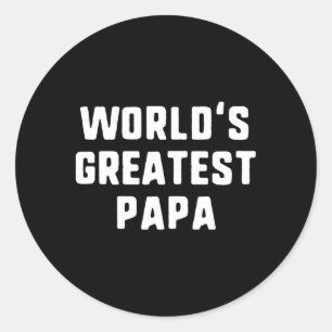 World'S Greatest Papa Family Classic Round Sticker
