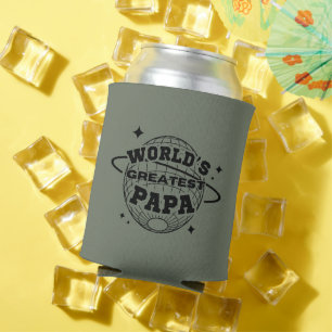 World's Greatest Papa Happy Father's Day Gift Can Cooler