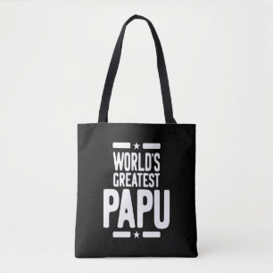 World's Greatest Papu Father Gift Tote Bag