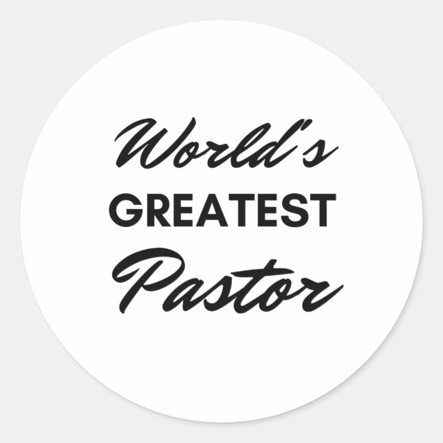 World's Greatest Pastor bl Classic Round Sticker (Front)