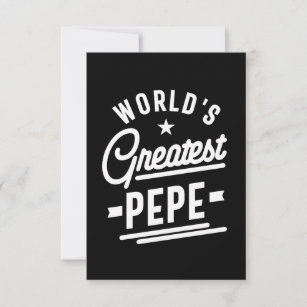 World's Greatest Pepe Grandpa T-shirt RSVP Card