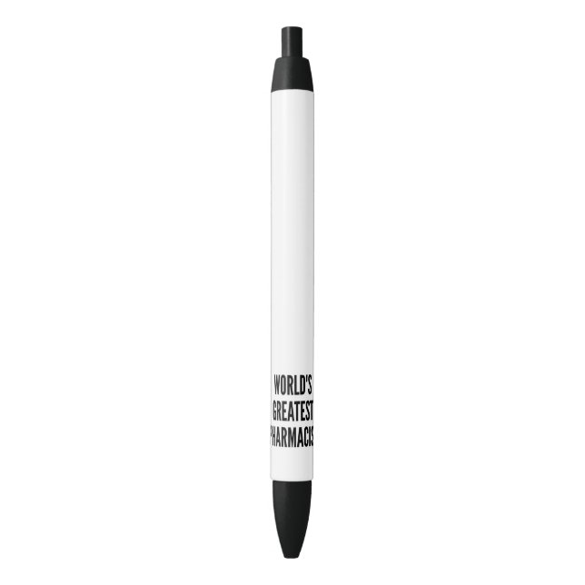 Worlds Greatest Pharmacist Black Ink Pen (Front Vertical)