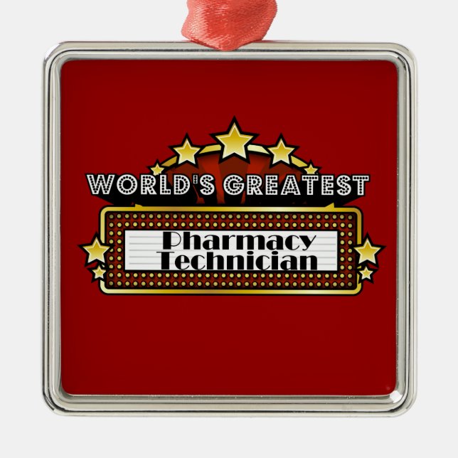 World's Greatest Pharmacy Technician Metal Tree Decoration (Front)
