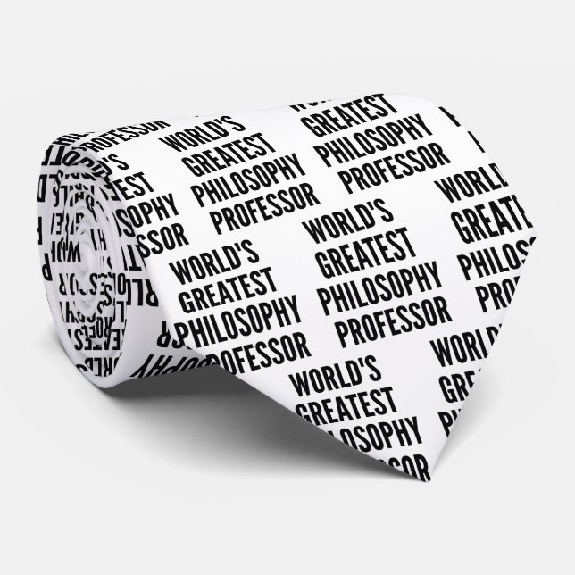 Worlds Greatest Philosophy Professor Tie (Rolled)