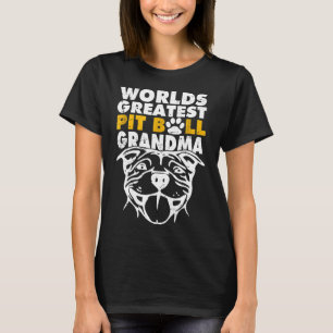 Worlds Greatest Pit Bull Grandma Dog Lovers Grandm T-Shirt