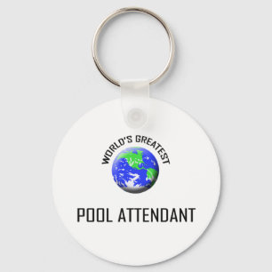 World's Greatest Pool Attendant Key Ring