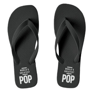 World's Greatest Pop Father Grandpa Gift Jandals