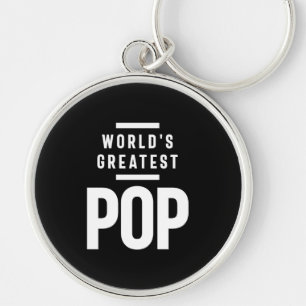 World's Greatest Pop   Father Grandpa Gift Key Ring