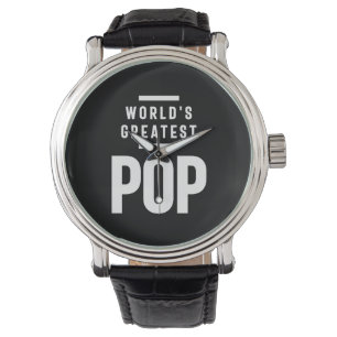 World's Greatest Pop   Father Grandpa Gift Watch