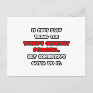 World's Greatest Principal Joke Postcard