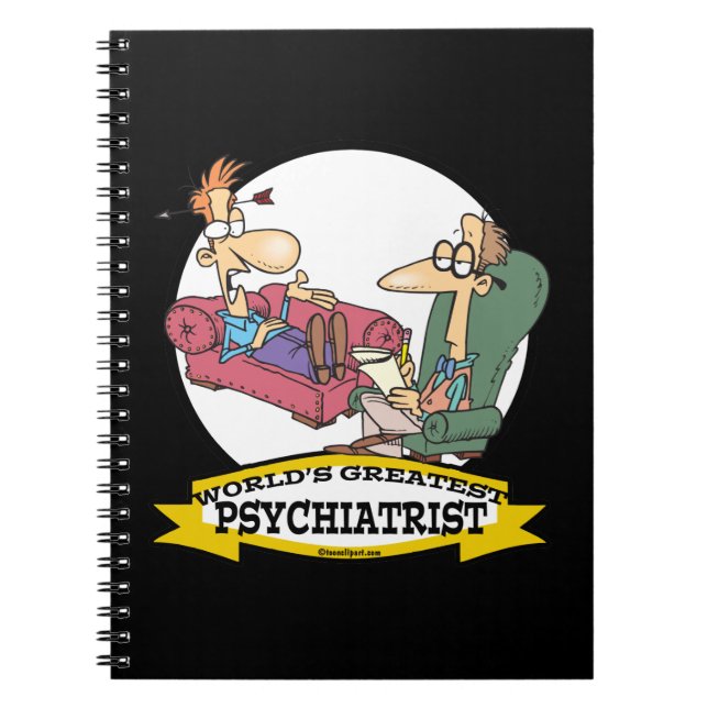 WORLDS GREATEST PSYCHIATRIST CARTOON NOTEBOOK (Front)